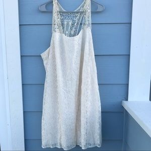 Plus Size Ivory Crochet/Lace Dress